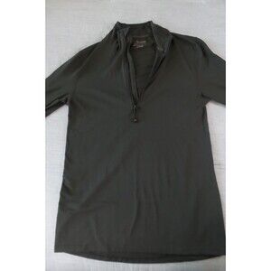 Terramar 1/4 Zip Pullover Women's Small Grey/Green Long Sleeve Active Shirt